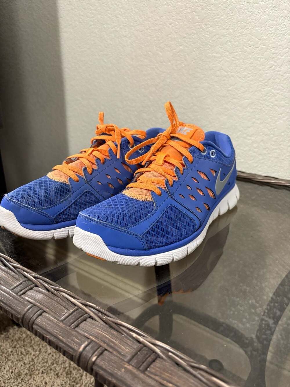 Nike Flex 2013 Run Women's Running Sneakers Blue and Orange